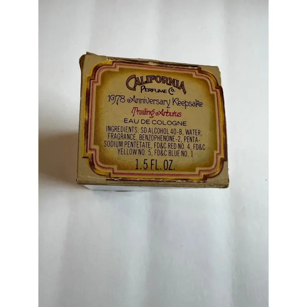 Vintage 1978 Anniversary Keepsake Trailing Arbutus California Perfume Avon - Picture 11 of 12